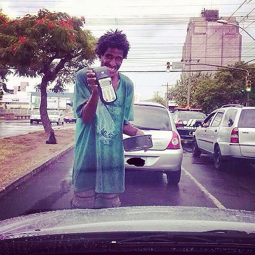 Panhandling: "we now accept cash, credit card (visa, amex, mastercard, discover), paypal and bitcoin" #misadventures #troublemaker #panhandle Tags