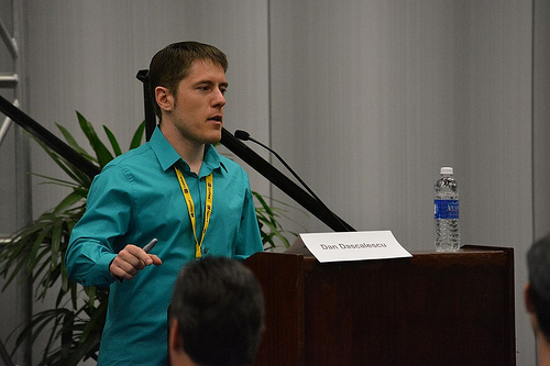 Dan dascalescu presenting blueseed at the bitcoin 2013 conference Tags