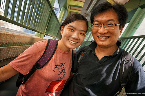 Marie & steve - just met up on the escalator Tags