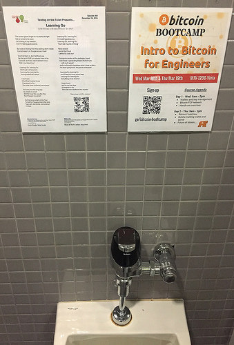 The google urinal song "learning go" ♫ ♪ to the tune of frozen, and btc camp Tags