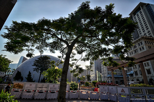 At the space museum - looks like the aliens have landed and messed the place up Tags