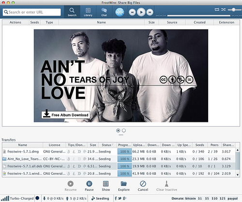 Ain't no love's "tears of joy" first torrent album with bitcoin tipping support. Tags