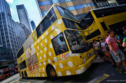 Polka-dot bus… an why not? Tags