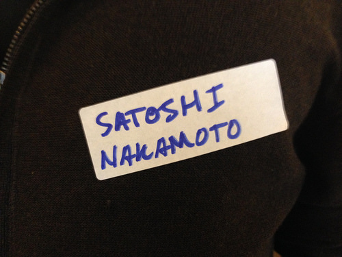 Satoshi nakamoto visits net2van's bitcoin event. Tags