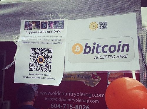 The perogy food truck accepts #bitcoin #carfreeday