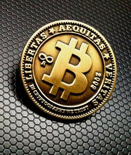 High quality bitcoin lapel pin 1" diecast metal