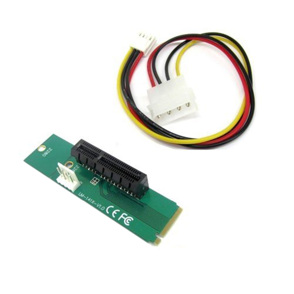 Pci express pci-e 4x female to ngff m. 2 m key male adapter converter card power cable pcie riser card for <b>bitcoin</b> minner