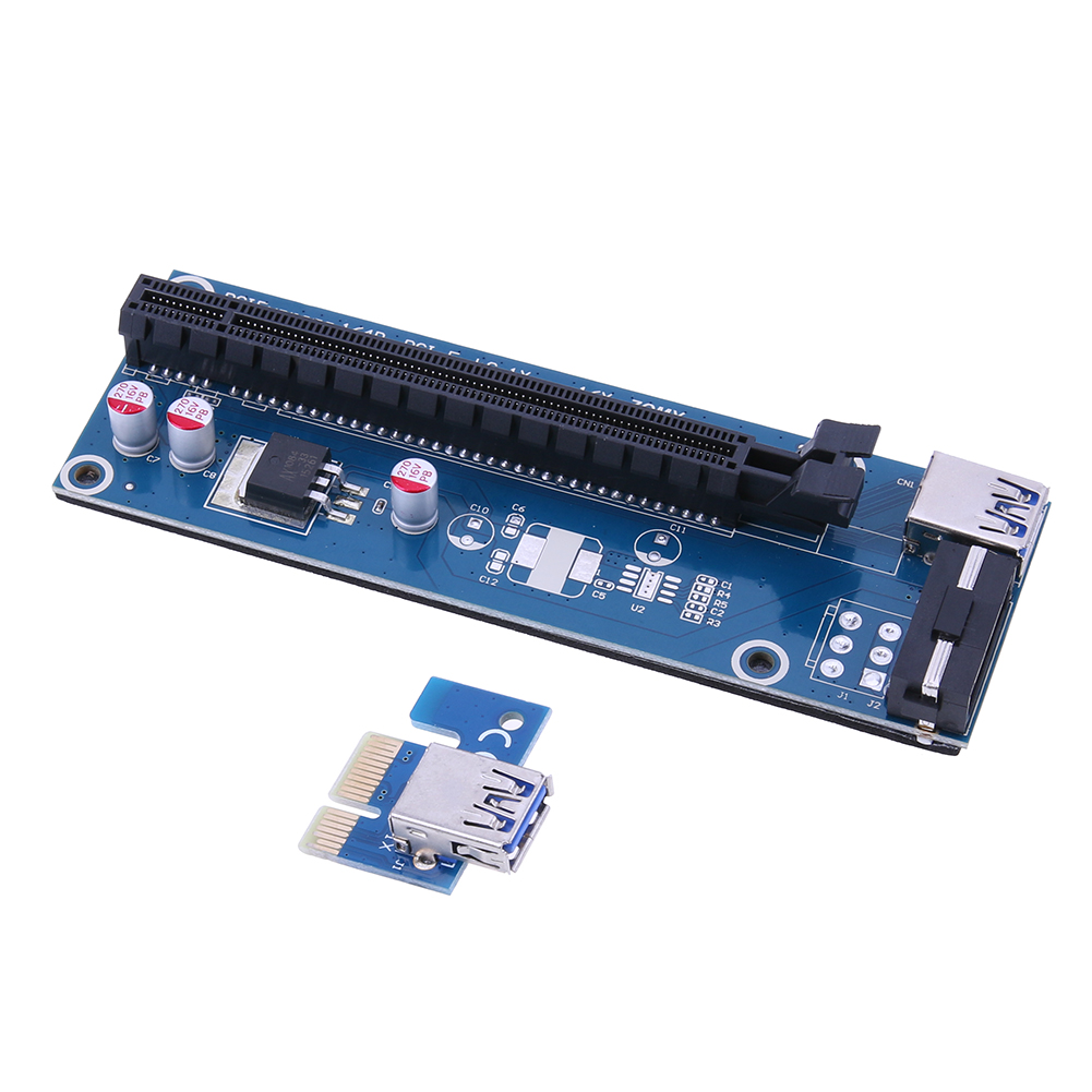 60cm/1. 97ft upgraded version usb 3. 0 pci-e 1x to 16x riser card extender adapter with sata power cable for btc mining <b>bitcoin</b>
