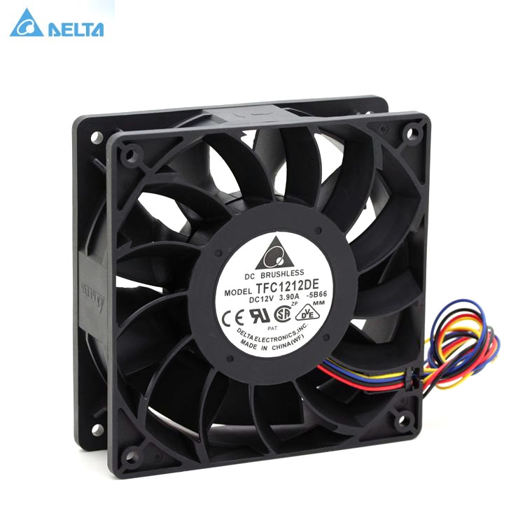 Tfc1212de delta 120mm dc 12v 5200rpm 252cfm for <b>bitcoin</b> miner powerful server case axial cooling fan