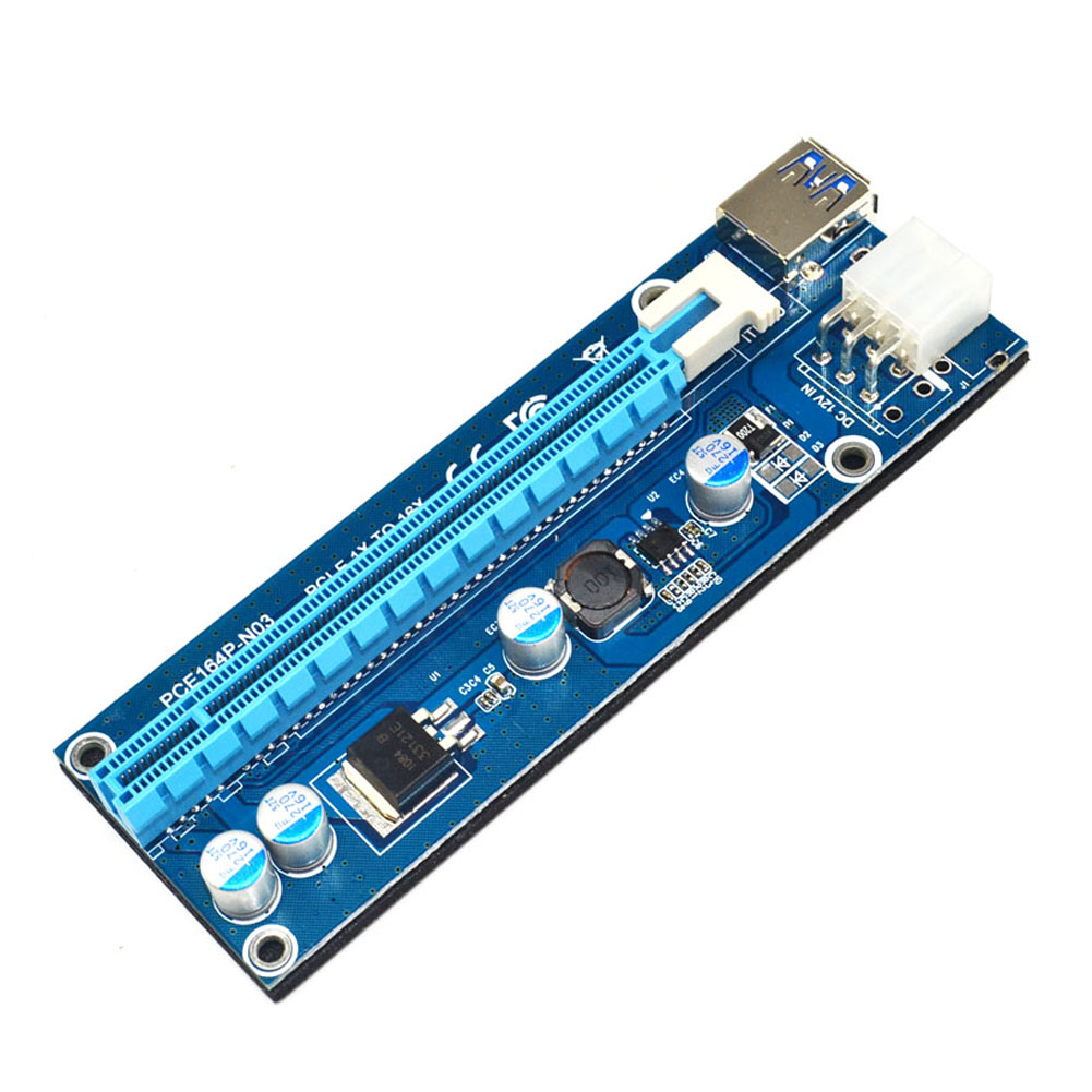 Usb 3. 0 pci-e extender riser card pci express 16x adapter 60cm sata 15pin to 6pin power cable cord for <font><b>bitcoin</b></font> btc mining tool