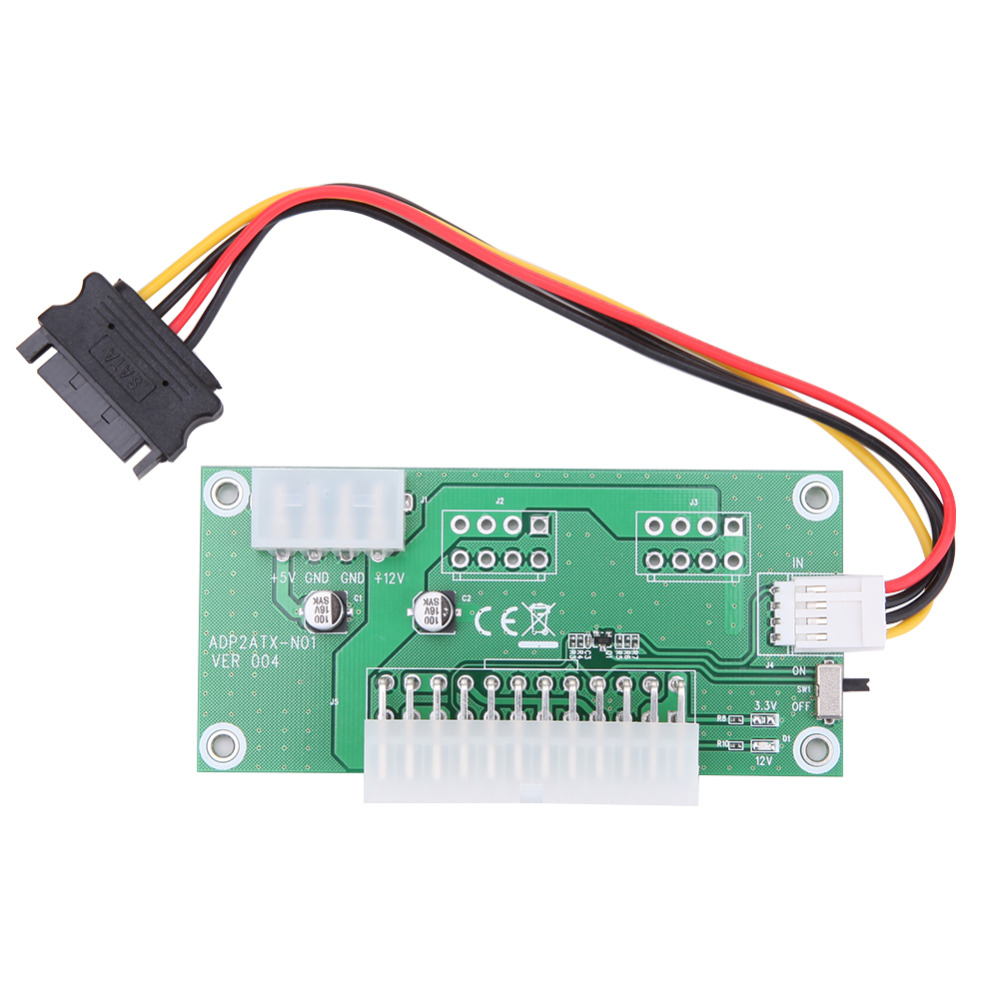 Pc desktop atx 24-pin dual psu power synchronous start extender cable for <b>bitcoin</b> mining expanded ded with manual switch