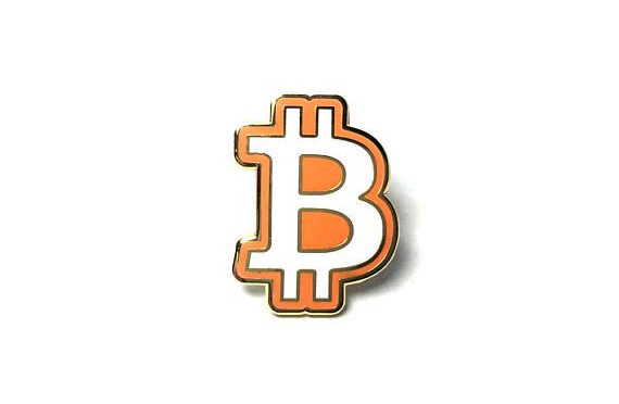 Bitcoin - hard enamel pin - gold metal - top quality