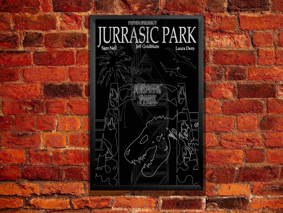 Jurrasic park movie poster - hold on to your butts! Bitcoin accepted