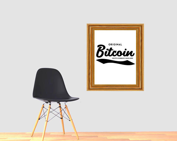 Bitcoin- original- white- wall art