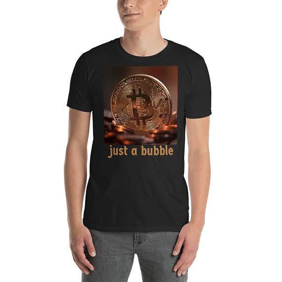 Short-sleeve unisex t-shirt bitcoin bubble