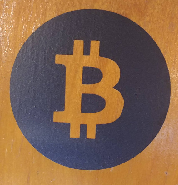 Bitcoin cryptocurrency logo vinyl decal/sticker