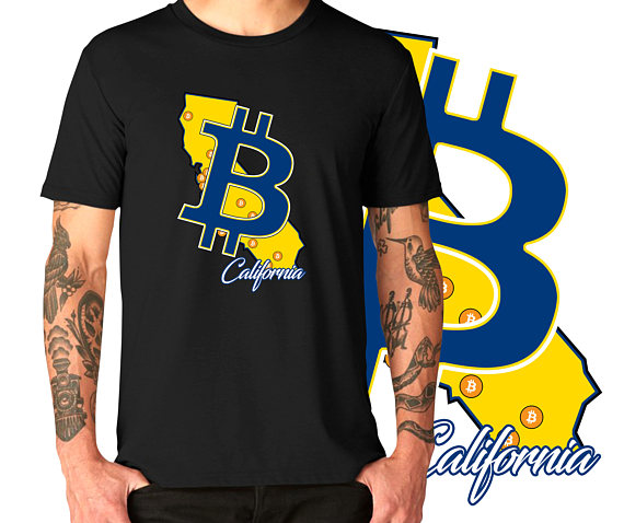 Bitcoin for california t-shirt