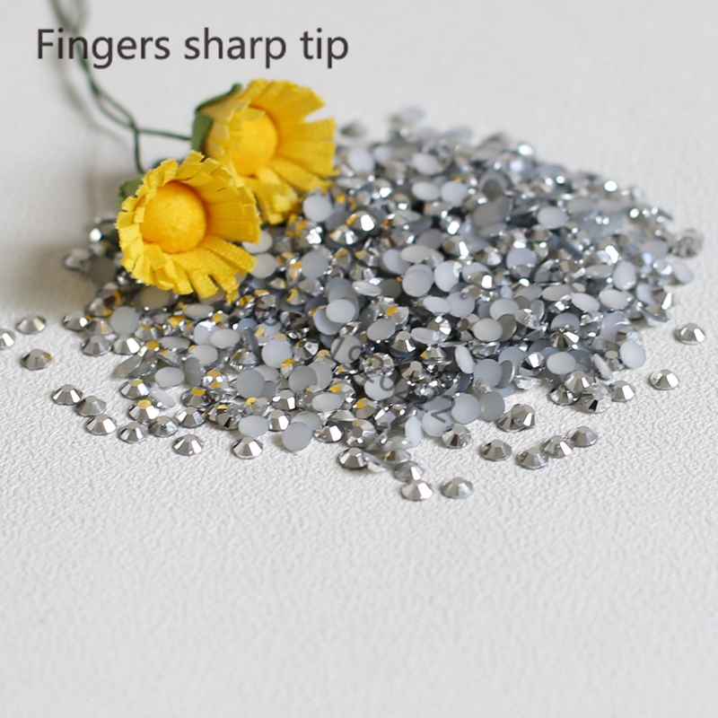 1000pcs 3mm new fashion bling jelly nail art silver <b>mine</b> ab rhinestones phone case shiny beads flat back n07