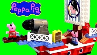 Nickelodeon peppa pig pirate ship lego building construction blocks - barco pirata de pig george Nickelodeon peppa pig pirate ship lego building construction blocks - barco pirata de pig george