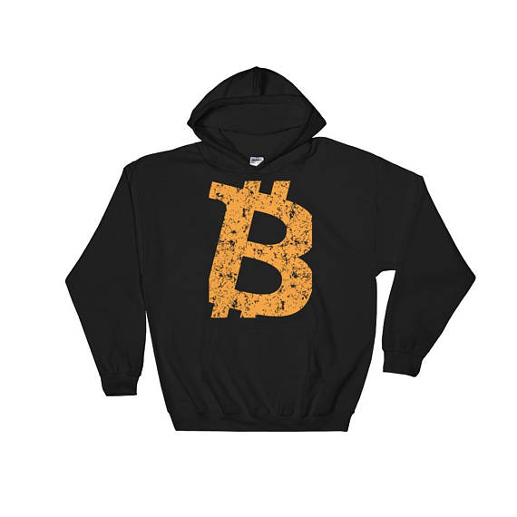 Bitcoin distressed logo hoodie. Bitcoin cryptocurrency hooded sweatshirt. Alt coin sweatshirt. Grunge logo hooded sweatshirt