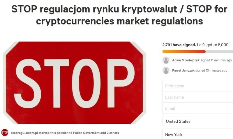 Cryptocurrency traders protest poland’s move to tax all transactions Cryptocurrency traders protest poland's move to tax all transactions