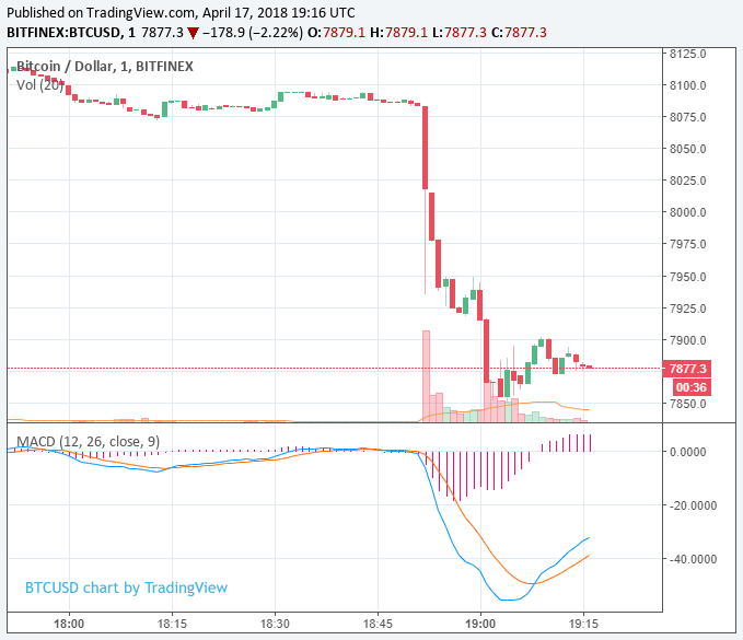 Newsflash: bitcoin price dives below $7,900 after new york opens probe into exchanges Bitcoin price