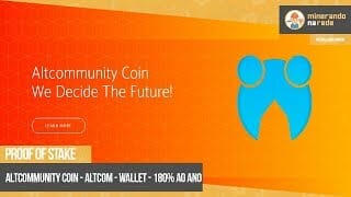 Altcommunity coin (altcom) - wallet -proof of stake 180% ao ano Altcommunity coin (altcom) - wallet -proof of stake 180% ao ano