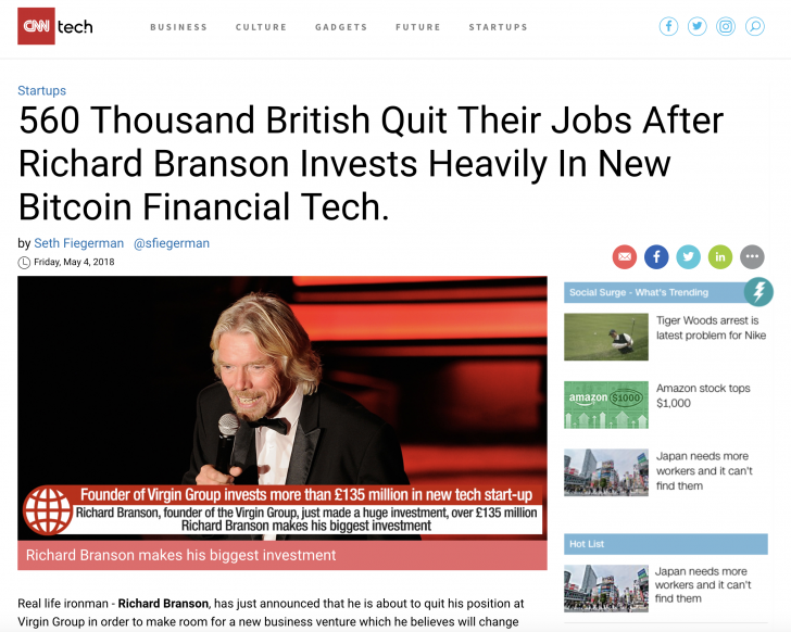 Virgin's richard branson warns on bitcoin scam sites using his name Virgin's richard branson warns on bitcoin scam sites using his name