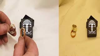 Silver irish coin ring with jameson whiskey barrel wood Silver irish coin ring with jameson whiskey barrel wood