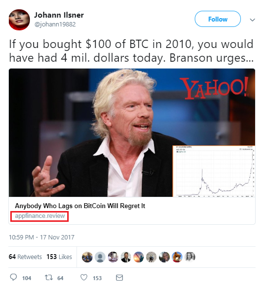 Bitcoin scams impersonating me a ‘worrying’ trend, says billionaire richard branson Richard branson
