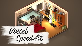 My room in voxels - 10 000 subs speedart My room in voxels - 10 000 subs speedart