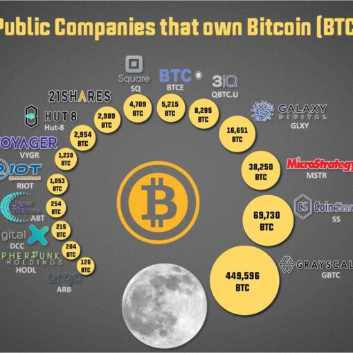 Bitcoin holdings by public companies Bitcoin holdings by public companies