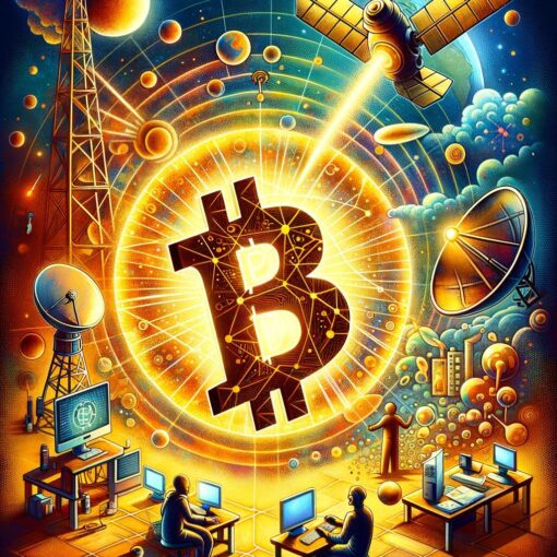 How bitcoin transactions travel by radio and satellite